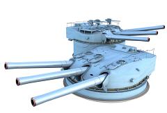 CK102-Individual-Turrets I and II-Gun Angles